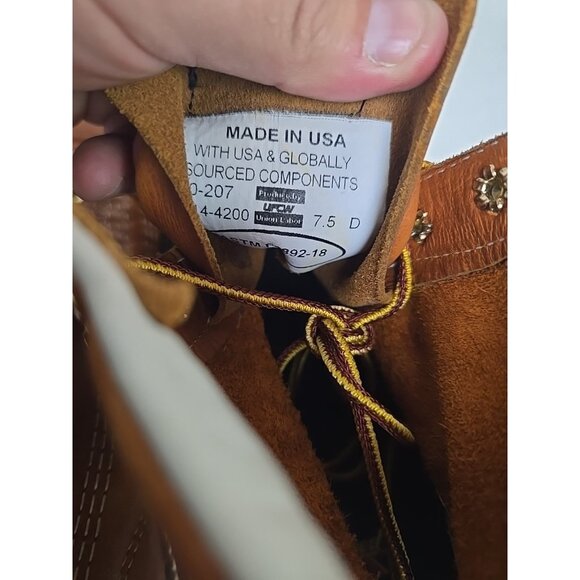 Thorogood Men's 6"American Heritage 814-4200 "Made In USA" Wedge Sole Boot 7.5D - Picture 4 of 7